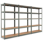 Gray 36" x 16'' x 72" 5-Tier Storage Shelving Unit, 2000 lbs Capacity Heavy Duty Metal Utility Shelves, Adjustable Storage Racks