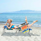 2-Pack Folding Beach Chair, Backpack Lawn Chairs, Sling Camping Chair, Patio Reclining Chairs with 5 Adjustable Position, Head Pillow