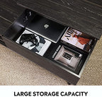WLIVE Wood Lift Top Coffee Table with Hidden Compartment and Adjustable Storage Shelf
