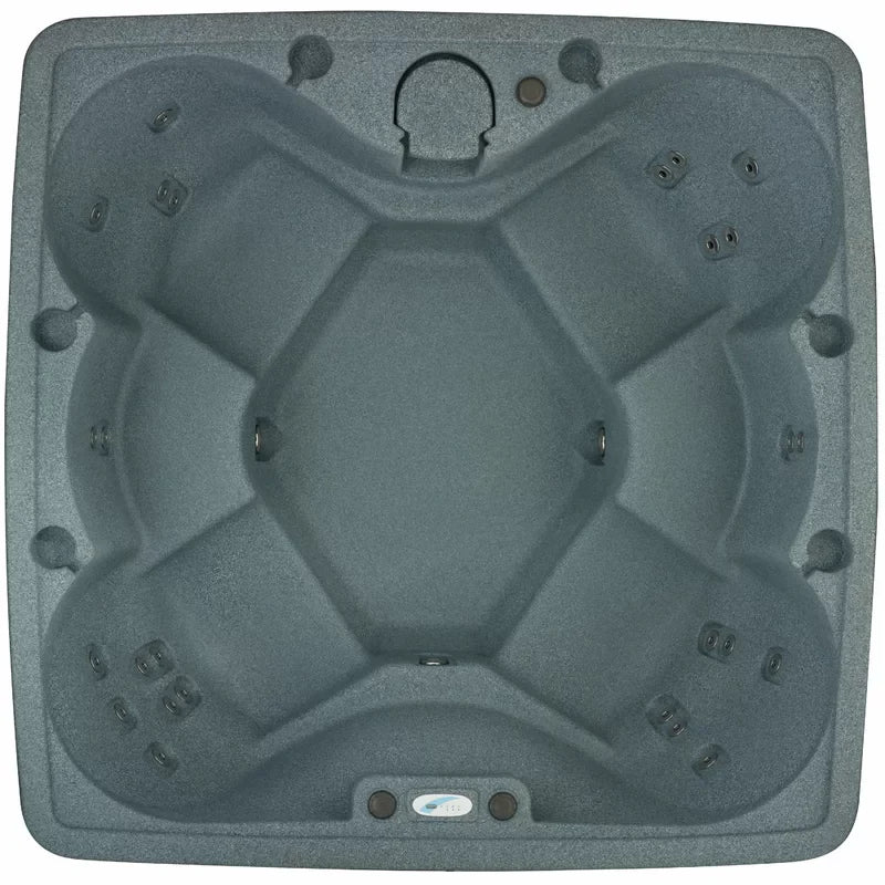 AquaRest Spas 6-Person Plug-and-Play Hot Tub – 29-Jet Square Design with Ozonator