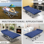 Slsy 2 Pack Folding Bed Cot with 3.3 Inch 2 Sided Mattress, 75"* 28" Folding Camping Cots with Carry Bag, Portable Sleeping Cot Guest Bed