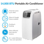 electriQ AirFlex Smart 14000 BTU Portable Air Conditioner