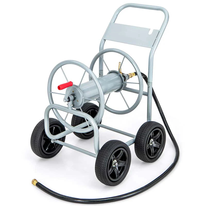 Garden Hose Reel Cart Holds 330 FT of 3/4" or 5/8�?& 400 FT of 1/2" Hose, Heavy Duty Yard Water Planting Cart