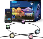 Govee Permanent Outdoor Lights Pro, 100ft with 60 RGBIC LED Lights for Daily and Accent Lighting, 75 Scene Modes for Halloween, IP67 Waterproof, Works with Alexa, Google Assistant, Matter, White