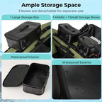 Inflatable Fishing Float Tube, 350LBS Portable Belly Boat with Rod Rack Basket, Fish Finder Holder, Fish Ruler, 3 Storage Boxes & Pump
