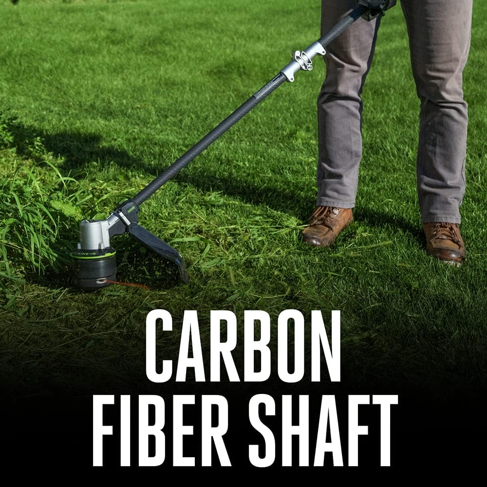 EGO POWER+ String Trimmer  Battery Powered  16" Trimmer for Weeds and Grass with POWERLOAD  LINE IQ  Telescopic Carbon Fiber Shaft  Includes 56V 4.0Ah Battery and Charger - ST1623T