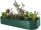 Garden Raised Garden Bed Kit, 11" Tall 10 in 1 Modular Raised Garden Beds Kit, Metal Planter Box for Vegetables, Flowers, Herbs, Morden Gray