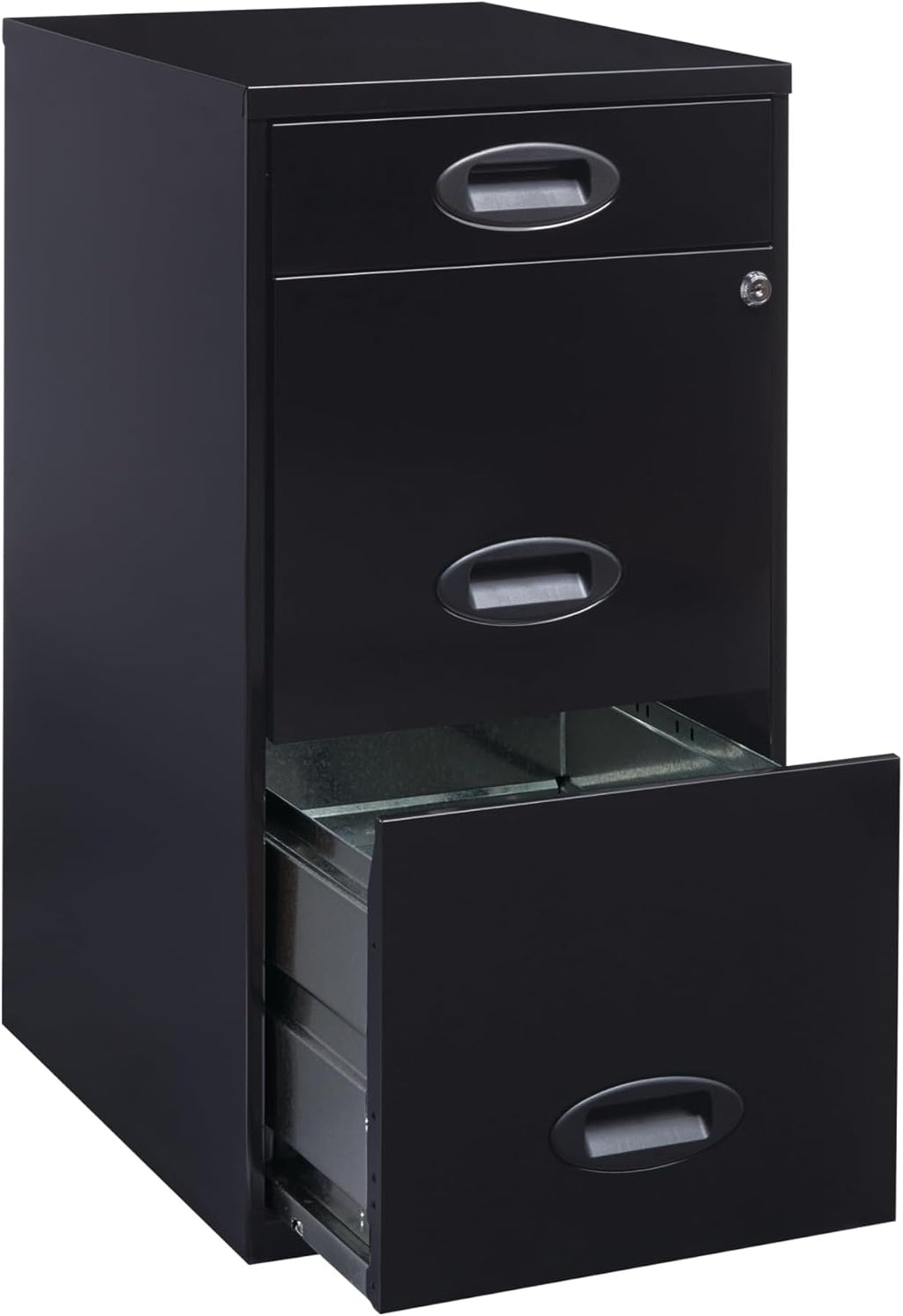 Realspace? SOHO 18"D 3-Drawer Organizer Vertical File Cabinet, Black