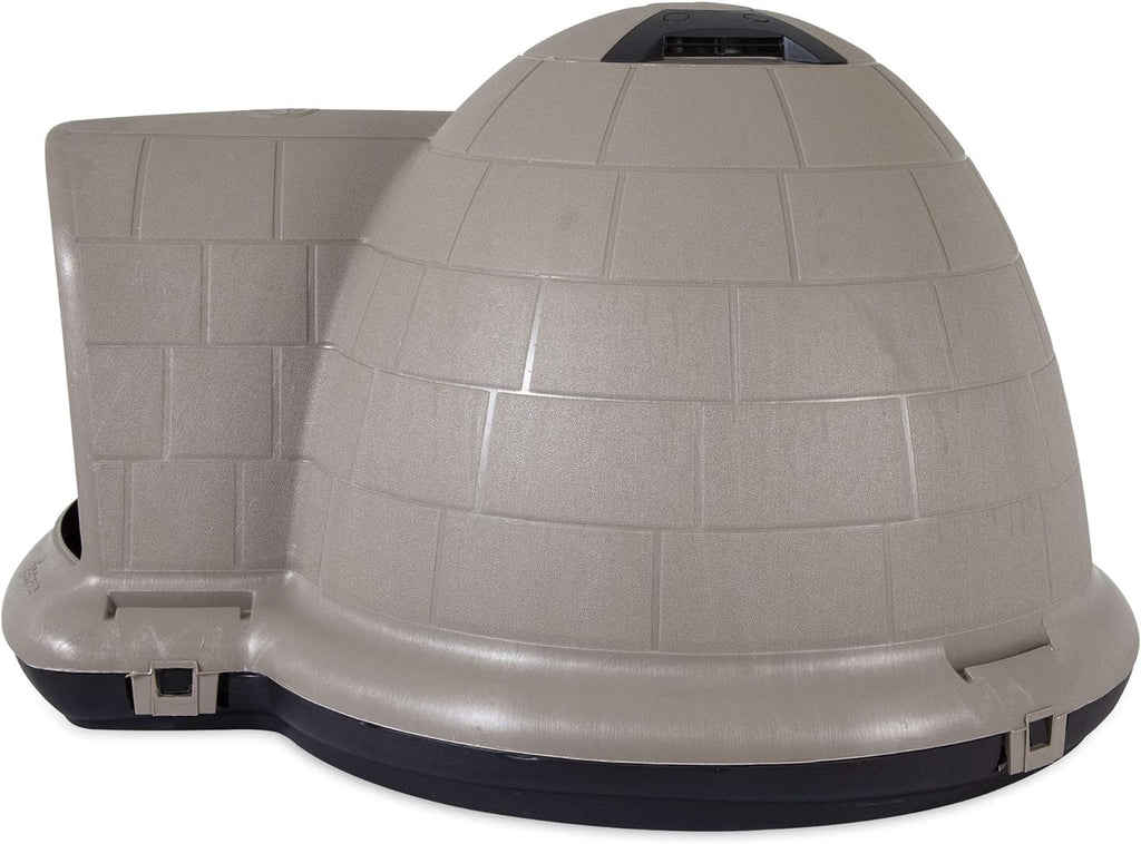Petmate Indigo Dog House (Igloo Dog House, Made in USA with 90% Recycled Materials, All-Weather Protection Pet Shelter) for XL Dogs -90 to 125 pounds, Made in USA