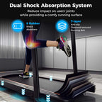 Walking Treadmill for Seniors - 2.5 HP Motor, Long Handrail, 300 lbs Capacity & Pulse Sensors