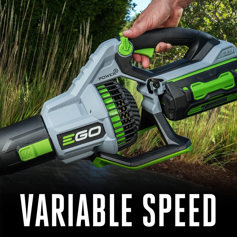 EGO POWER+ Leaf Blower  Cordless Electric 765 CFM  Includes 56V 5.0Ah Battery and Charger - LB7654