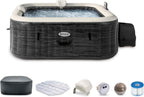 INTEX 28451EP PureSpa Greystone Deluxe Spa Set: Includes Energy Efficient Spa Cover and Wireless Control Panel �C Spa Control App �C Built-In FastFill Inflation System �C 6 Person Capacity �C 77" x 28"
