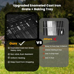 4-Burner Gas Grill with Side Burner Stainless Steel Propane Grill with Porcelain-Enameled Grills Built-In Thermometer 42000BTU BBQ Grill for Outdoor Cooking and Patio Barbecues