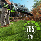 EGO POWER+ Leaf Blower  Cordless Electric 765 CFM  Includes 56V 5.0Ah Battery and Charger - LB7654