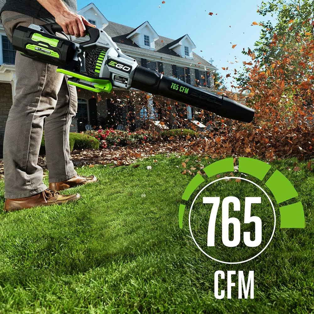 EGO POWER+ Leaf Blower  Cordless Electric 765 CFM  Includes 56V 5.0Ah Battery and Charger - LB7654
