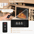48" TV Console with 18" Fireplace Insert, Fireplace TV Stand for TVs up to 50 Inches, 1400W Electric Fireplace Heater
