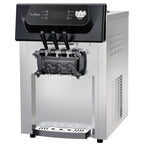 2200W Commercial Ice Cream Machine, 3 Flavor Soft Serve Ice Cream Machine, 5.3-7.4 Gal/Hr, with LCD Touch Screen, Automatic Cleaning, High Productivity for Home Snack Bar & Restaurants