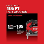 2737-20-48-11-1850 M18 FUEL 18-Volt Lithium-Ion Brushless Cordless Jig Saw with M18 5.0 Ah Battery