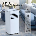Bapipro 10,000 BTU Smart Portable AC - WiFi/Remote, 4-in-1 for 300 Sq.Ft, 24H Timer, Window Kit, ��55dB, ETL Certified