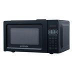 Proctor Silex 700W Countertop Microwave, 0.6 Cu. Ft, Black, Green LED Display, 10 Power Levels