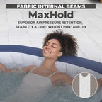 Coleman SaluSpa Atlantis AirJet Inflatable Hot Tub  4 to 6 Person Square Portable Outdoor Spa with 140 Air Jets  App Control and EnergySense Insulated Cover  71" x 28"