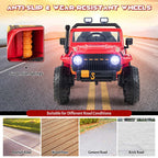 Parent-Child Ride On Truck, 12V 10AH Battery Powered RC Riding Toy Car with Trunk & Suspension Springs