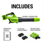48V Axial Blower with 2 (24V) 2 Ah USB Batteries