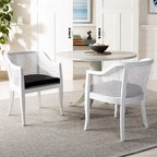 SAFAVIEH Jeane Antique White Drop Leaf Dining Table - 43 W x 43 D x 31 H - 43Wx43Dx31H