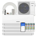 36K BTU 4 Zone Mini Split Air Conditioner, 23 SEER2 WiFi Enabled Ductless Split AC Unit with Heat Pump Full Set, Energy Star Certified