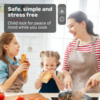 EUROCHEF Double Induction Cooktop, 9 Heat Levels, Fast Electric Portable Cooker, Touch Controls, Standard 10A Power Plug