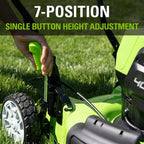 40V 19  Brushless (2-In-1) Lawn Mower, 4Ah USB (Power Bank) Battery and Charger Included MO40L414
