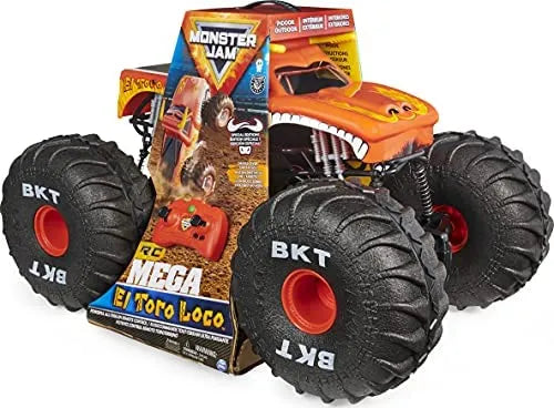 Monster Jam, Official Mega Grave Digger All-Terrain Remote Control Monster Truck with Lights