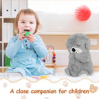 Baby Sound Machine Soothe Snuggle Otter, Sensory Details Music Lights Rhythmic Breathing Motion Musical Baby Toy Plush for Newborns (Battery Not Includ)