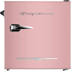 Frigidaire EFR176 Retro Compact Fridge with Chiller Mini Refrigerator with Built-in Bottle Opener for Office, Bedroom, Dorm Room or Cabin, 1.6 cu ft 16" D x 18" W x 18.5" H, Moonlight