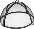 Sunnydaze Round Fire Pit Spark Screen Cover - Easy-Opening Outdoor Fire Pit Screen - Heavy?Duty Steel Metal Mesh - 36" Diameter