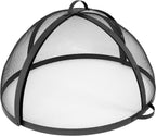 Sunnydaze Round Fire Pit Spark Screen Cover - Easy-Opening Outdoor Fire Pit Screen - Heavy?Duty Steel Metal Mesh - 36" Diameter