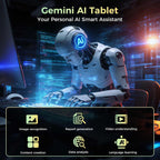 Android Tablet with Keyboard, 2026 Upgraded Android 16 tablet with 24GB+256GB+2TB Expand, 10 inch Tablet PC with 8-Core, Gemini AI, WiFi, 8000mAh, GPS, 2-in-1 Tablet with Case/Mouse/Stylus(Black Case)