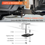 Folding hitch mounted cargo basket 60" With hook stabilizer, net and straps