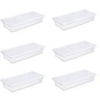 41 Quart Lightweight Under Bed Storage Box Container, 6 Pack