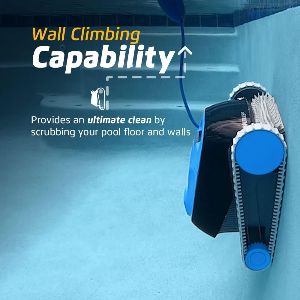 Dolphin Nautilus CC Automatic Robotic Pool Vacuum Cleaner  Wall Climbing Scrubber Brush  Top Load Filter Access  Ideal for Above/In-Ground Pools up to 33 FT in Length