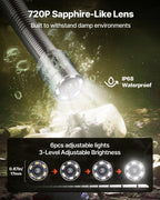 VEVOR Sewer Camera, 98 ft/30m, 4.3" Drain Inspection Camera, IP68 Waterproof Snake Plumbing Camera with Lights - 6 Adjustable LEDs, 4500mAh Battery & 16GB Card for Sewer Line Duct Pipes