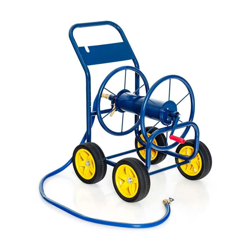 Garden Hose Reel Cart Holds 330 FT of 3/4" or 5/8�?& 400 FT of 1/2" Hose, Heavy Duty Yard Water Planting Cart