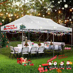 COBIZI 10x20 Heavy Duty Pop up Canopy Tent with 6 sidewalls Easy Up Commercial Outdoor Canopy Wedding Party Tents for Parties All Season Wind & Waterproof Gazebo with Roller Bag,Black(Frame Thickened)