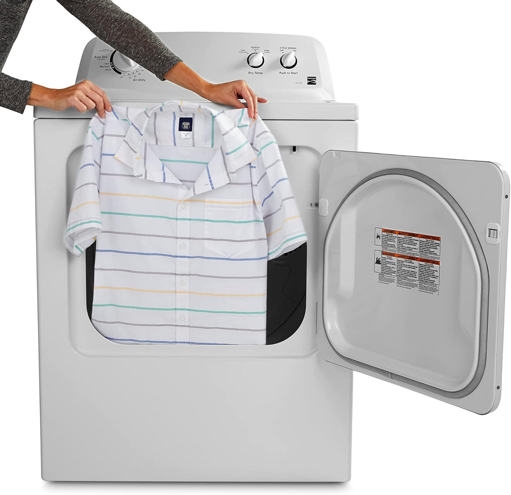 Kenmore 29" Front Load Electric Dryer with Wrinkle Guard and 7.0 Cubic Ft. Total Capacity, White