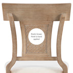 Linon Rylan 30" Bar Stool, Rustic Brown Finish with Beige Fabric