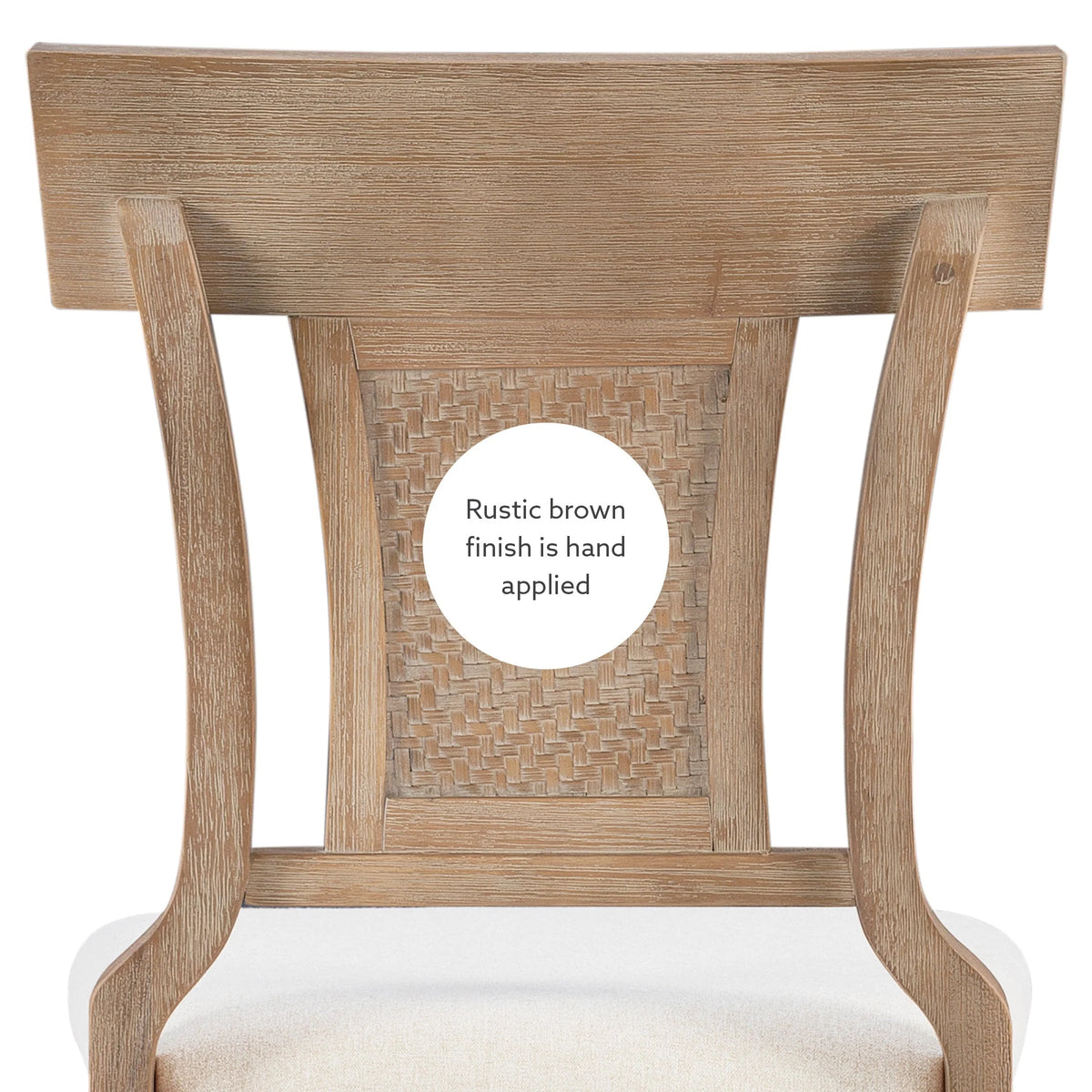 Linon Rylan 30" Bar Stool, Rustic Brown Finish with Beige Fabric
