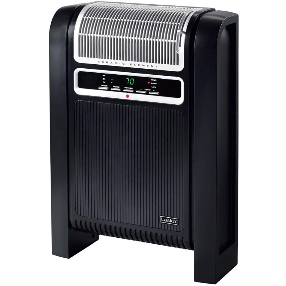 Lasko 6050 1500W Portable Digital Control Cyclonic Ceramic Space Heater, Black