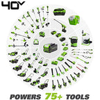 40V 8" Brushless Edger, 4.0Ah USB Battery and Charger Included