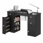Manicure Table Glass Top w/Dust Collector