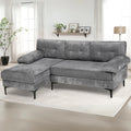 Sofa 3 Seaters Sofa L Shape Grey